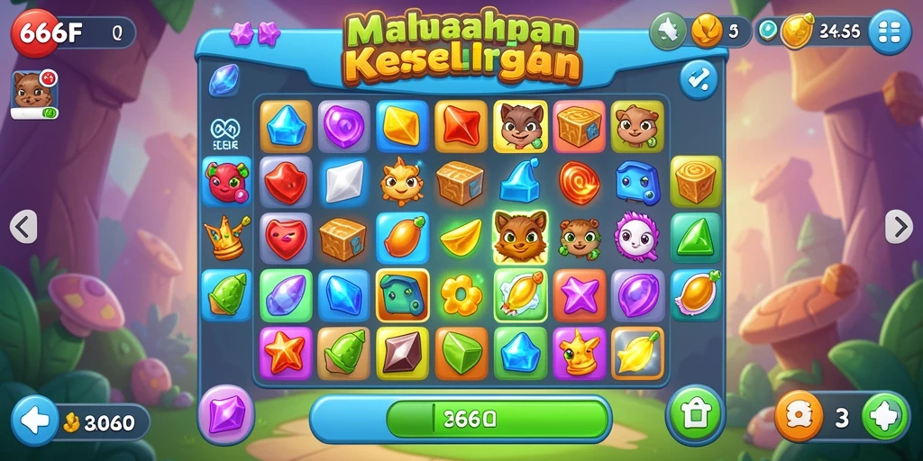 Gameplay <strong>666F</strong> menampilkan kombinasi warna-warni yang memukau.