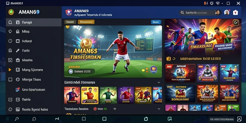 Tampilan antarmuka AMAN69 yang menarik saat gameplay di Sportsbook.