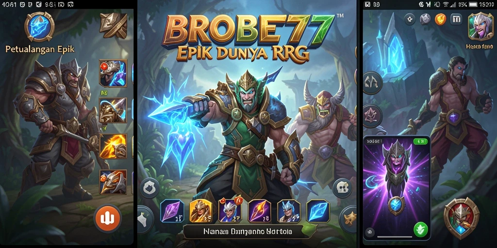 Tampilan gameplay seru dan mendalam di BROBET77, penuh petualangan RPG.