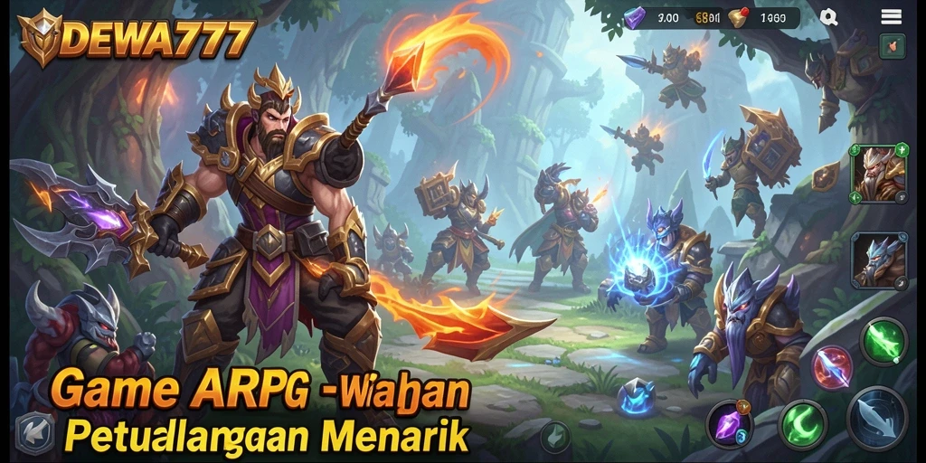 Tampilan gameplay DEWA777 yang penuh aksi dan strategi.