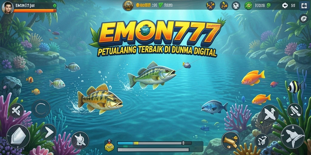 Tampilan screenshot EMON777 menampilkan suasana memancing yang seru dan penuh warna.