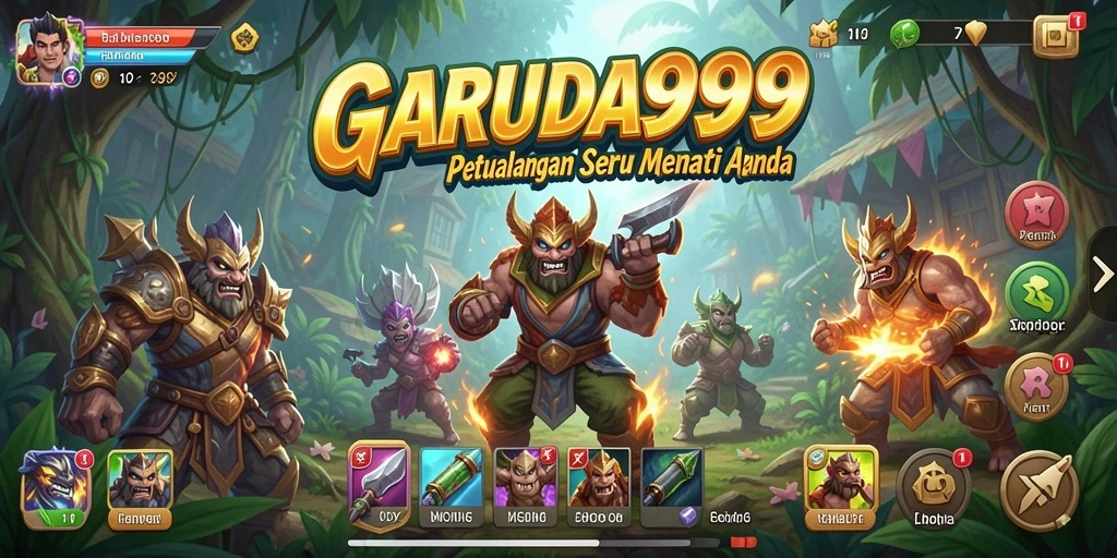 Tampilan menarik dari gameplay petualangan di GARUDA999.