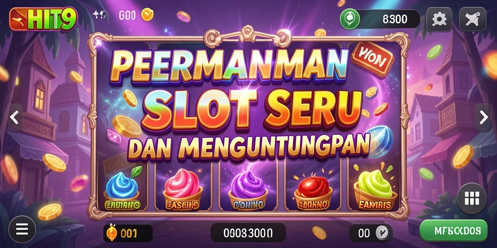 Screenshot gameplay HIT9 dengan tampilan menarik dan simbol Slot yang beragam.