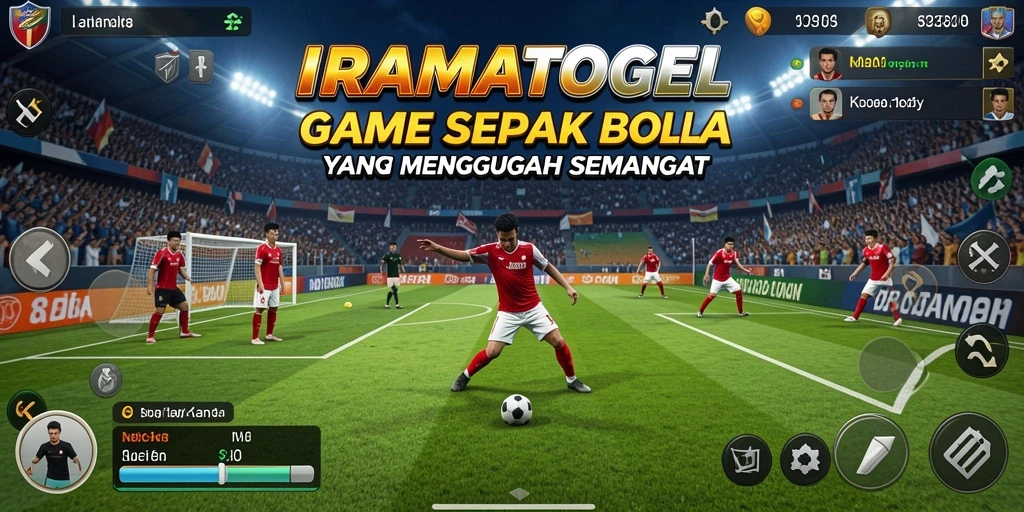 Tampilan mendebarkan dari pertandingan sepak bola dalam IRAMATOGEL.