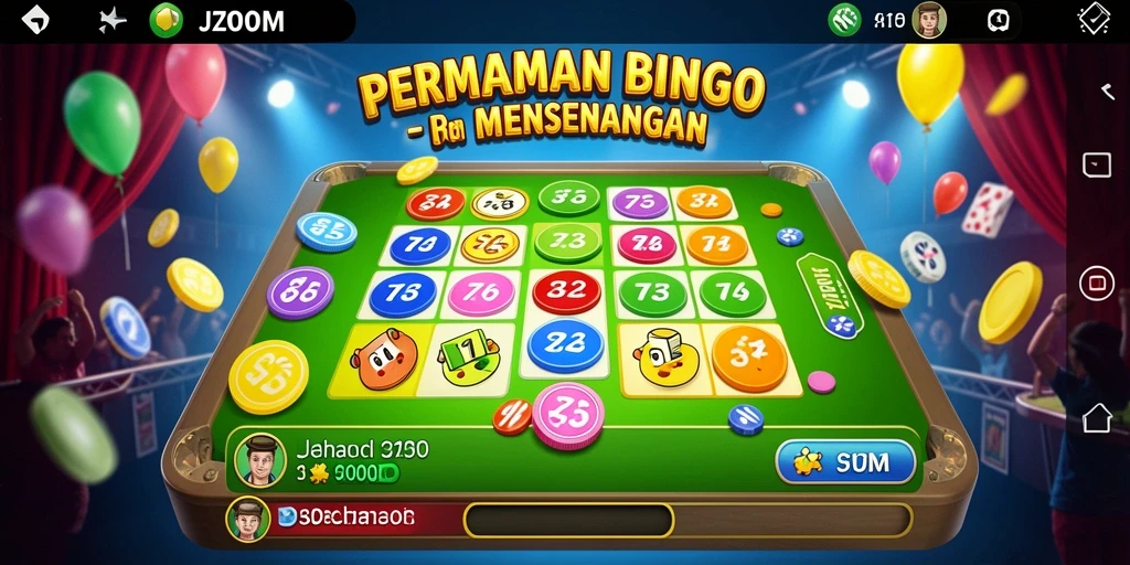 Tampilan gameplay Bingo yang menarik dan interaktif di J200M.