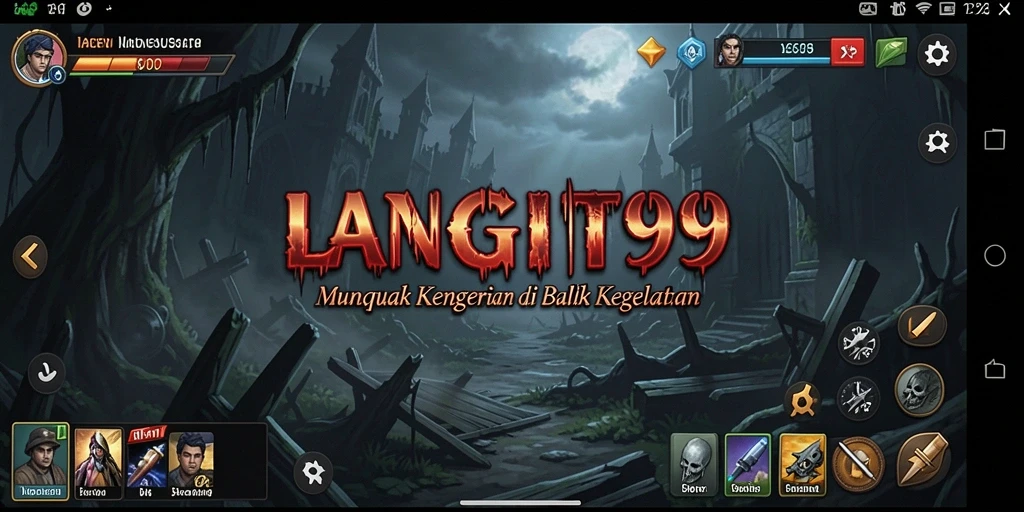 Screenshot menunjukkan pemain menjelajahi ruang gelap penuh misteri.