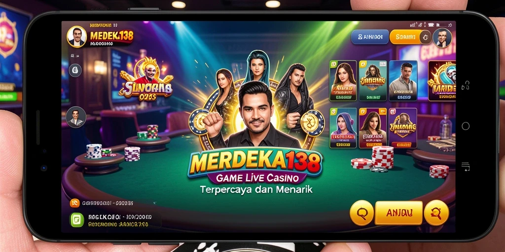 Tampilan gameplay Live Casino yang menegangkan di MERDEKA138.