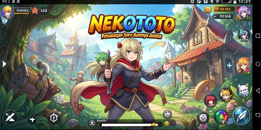 Tampilan menarik dari gameplay NEKOTOTO yang penuh warna.