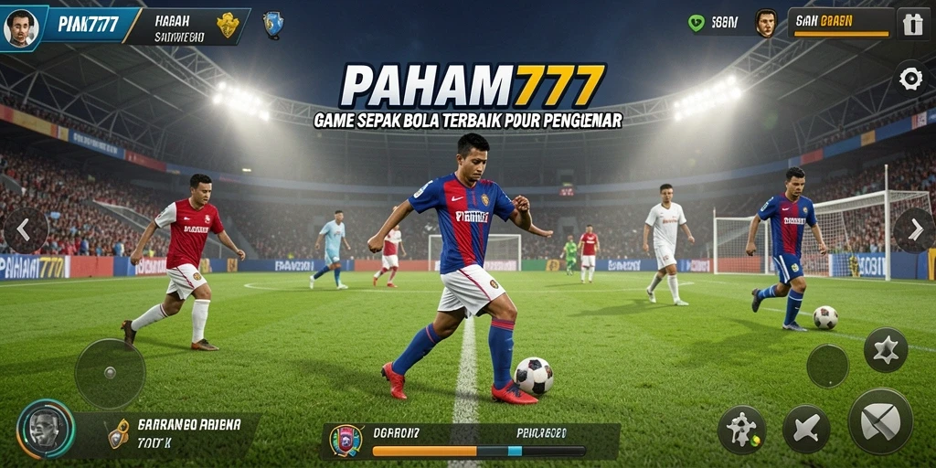 Tampilan gameplay <strong>PAHAM777</strong> yang memukau saat pertandingan sepak bola.