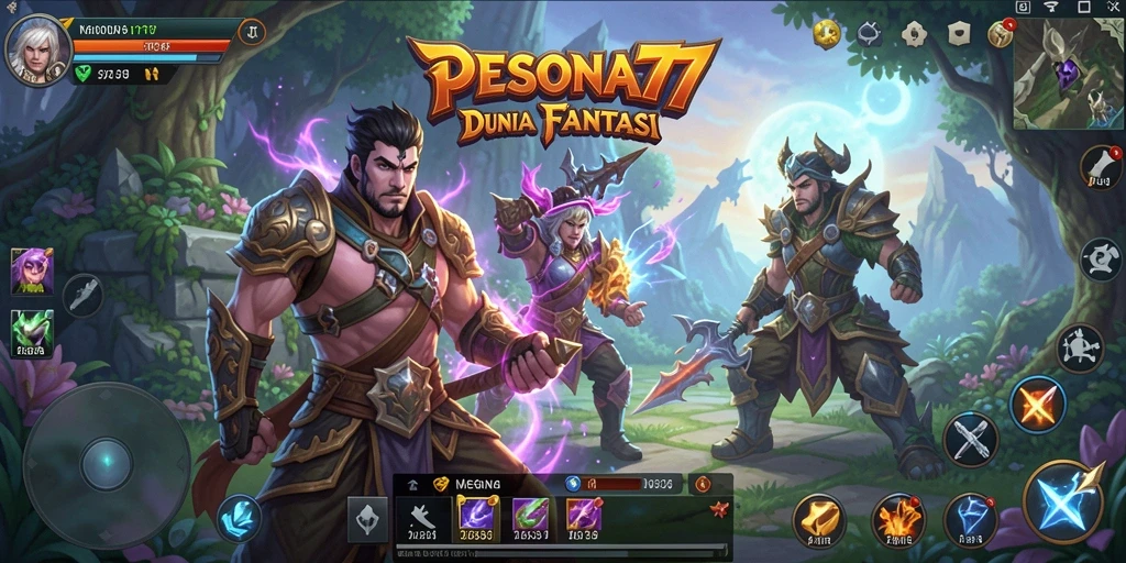Tampilan gameplay PESONA77 dengan aksi petualangan yang mendebarkan.