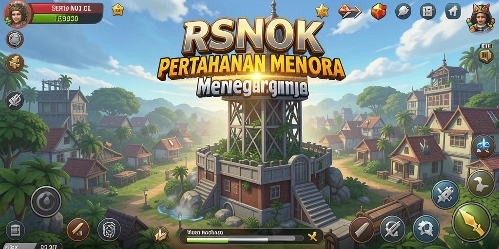 Tampilan gameplay menara pertahanan RSNOK yang mendebarkan.