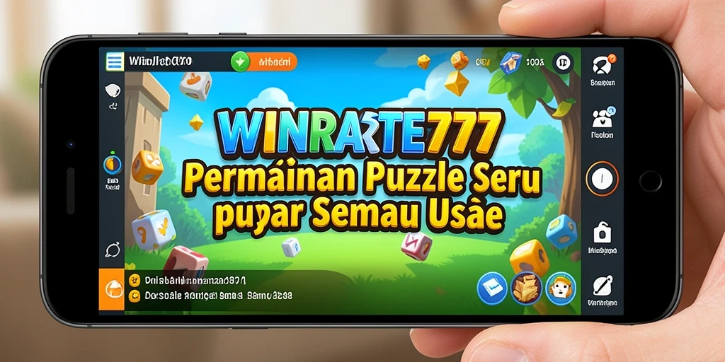 Tampilan gameplay WINRATE777 dengan level puzzle yang menantang.